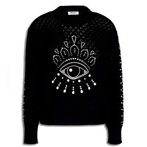 Kenzo bead embellished cotton sweater